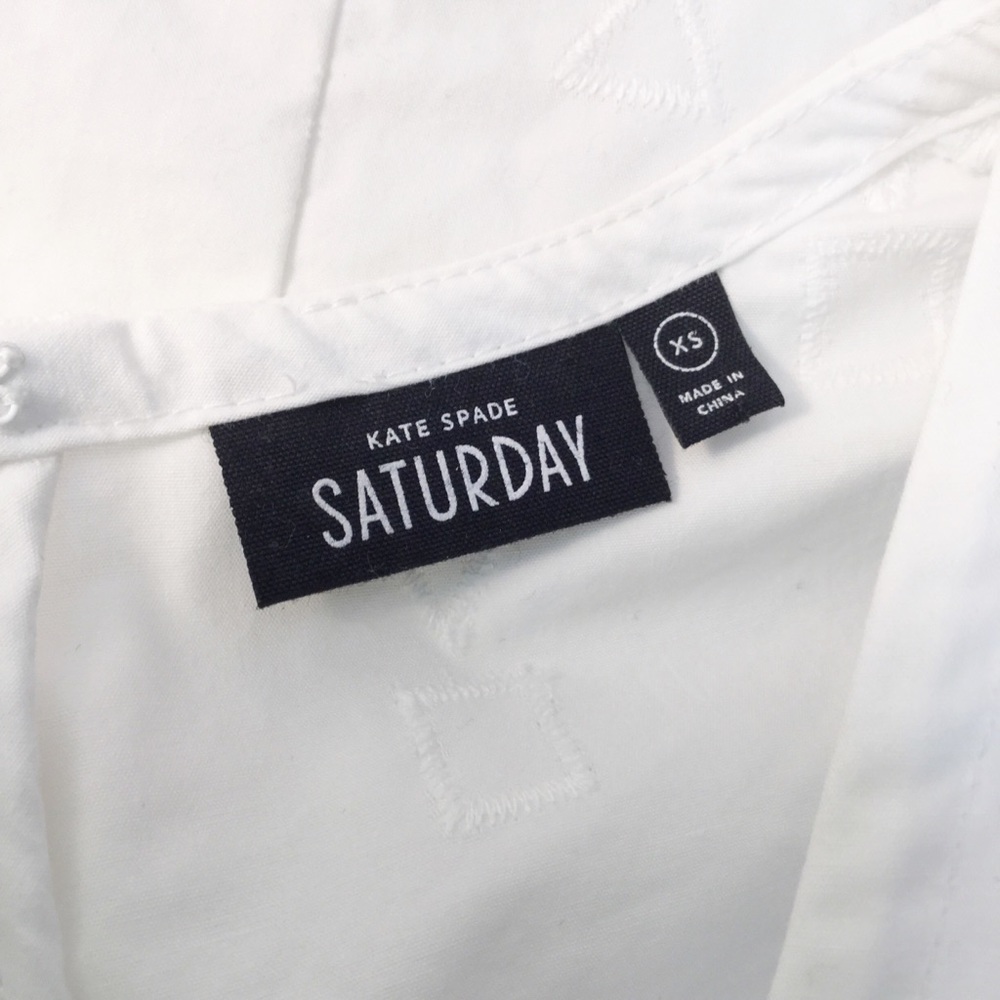 Kate Spade Saturday Embroidered Retro Shapes Cotton Mini Dress - Picture 8 of 11